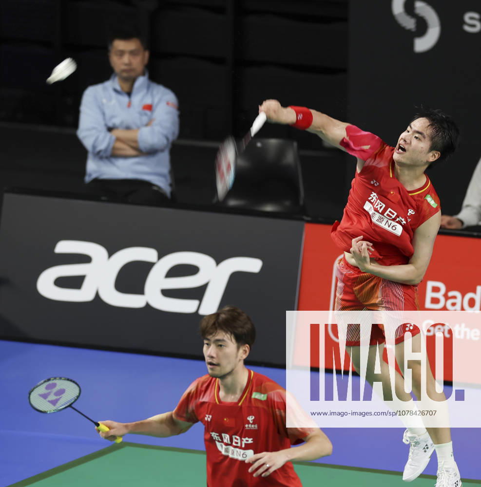 (260612) -- SYDNEY, June 12, 2026 -- Liang Weikeng (R) Wang Chang compete during the men s doubles quarterfinal match between Liang Weikeng Wang Chang of China and Kang Min Hyuk Ki Dong Ju of South Korea at the Australian Badminton Open 2026 in Sydney, Australia, June 12, 2026. ) (SP)AUSTRALIA-SYDNEY-BADMINTON-AUSTRALIAN OPEN-MEN S DOUBLES GongxBing