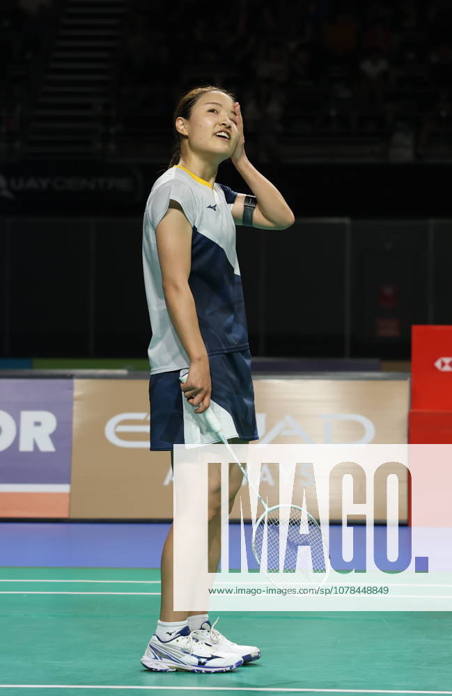 (260613) -- SYDNEY, June 13, 2026 -- Okuhara Nozomi reacts during the women s singles semifinal match between Okuhara Nozomi of Japan and Pornpawee Chochuwong of Thailand at the Australian Badminton Open 2026 in Sydney, Australia, June 13, 2026. ) (SP)AUSTRALIA-SYDNEY-BADMINTON-AUSTRALIAN OPEN-WOMEN S SINGLES GongxBing