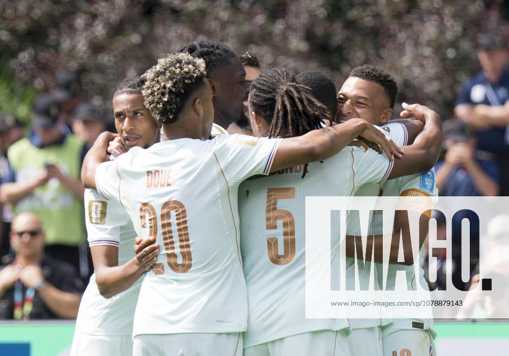 Jubel nach dem Tor zum 0-1 durch Ousmane Dembele (France, 7), jubelnd, bejubelt, jubelt, jubeln, emotionen, celebrate FIFA World Cup, WM, Weltmeisterschaft, Fussball 2026: Norwegen v Frankreich 26 June 2026, FIFA World Cup 2026: Norwegen v Frankreich (Group I, Matchday 3) at Boston Stadium in Foxborough, Massachusetts, USA