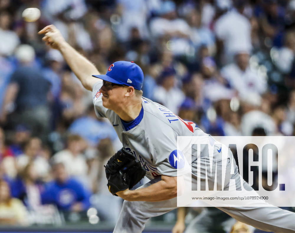Chicago Cubs relief pitcher Trent Thornton throws in the eighth inning of the MLB, Baseball Herren, USA game between the Chicago Cubs and the Milwaukee Brewers at American Family Field in Milwaukee, Wisconsin on Saturday, June 27, 2026. The Cubs defeated the Brewers 8-2. MIL20260627836 TANNENxMAURY
