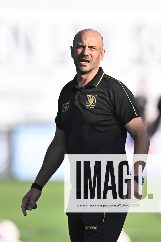 STVV s head coach Frederic De Meyer pictured before a training session of Belgian first division soccer team STVV, on Wednesday 01 July 2026 in Sint-Truiden, in preparation of the upcoming 2026-2027 Belgian first division soccer season. JOHAN EYCKENS JohanxEyckens x180104310x