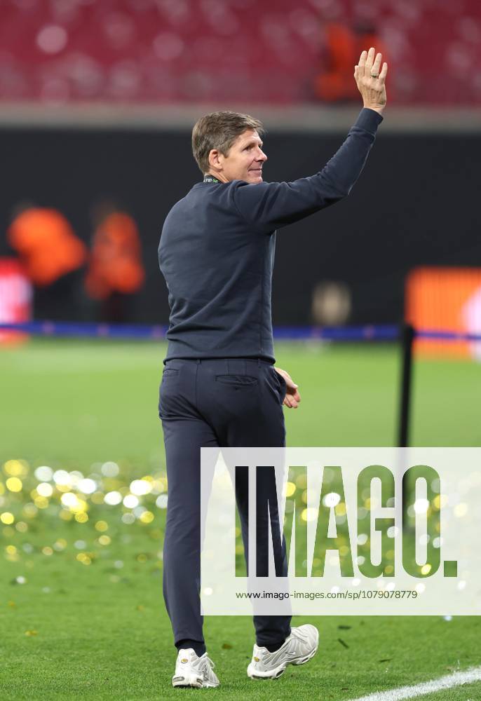 . - Crystal Palace v Rayo Vallecano, UEFA Conference League Final 2026, Red Bull Arena, Leipzig, Germany, 27th May 2026. Daniel Weir Crystal Pix Oliver Glasner manager of Crystal Palace waves towards the Crystal Palace fans after winning the UEFA Conference League final 2026 in his final match as manager. - Crystal Palace v Rayo Vallecano, UEFA Conference League Final 2026, Red Bull Arena, Leipzig, Germany, 27th May 2026. Daniel Weir Crystal Pix Leipzig Red Bull Arena Germany
