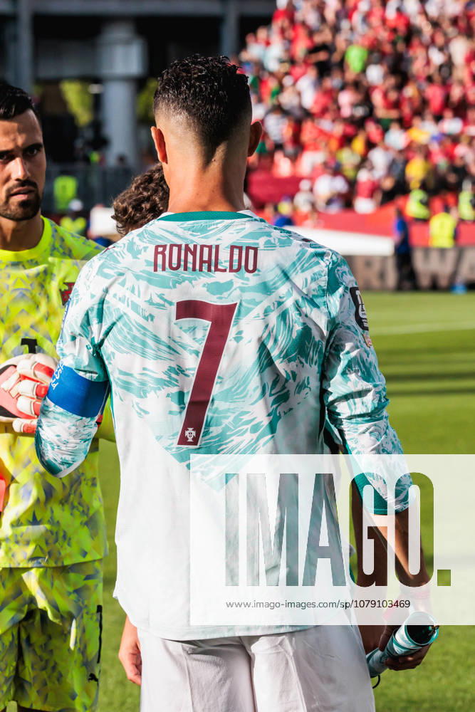 TORONTO, ON - JULY 02: Forward Cristiano Ronaldo (7) of Portugal is seen before the FIFA World Cup, WM, Weltmeisterschaft, Fussball 2026 Round of 32 match between Portugal and Croatia on July 02, 2026, at Toronto Stadium in Toronto, ON. (Photo by Mathew Tsang Icon Sportswire) SOCCER: JUL 02 FIFA World Cup 26 Round of 32 - Portugal v Croatia Icon260702003