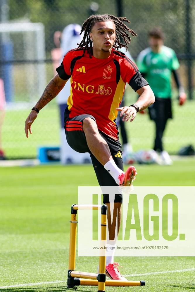 Belgium s Diego Da Silva Moreira pictured during a training session of Belgian national soccer team Red Devils, on Friday 03 July 2026 in their base camp, home of the Seattle Sounders, Renton, Seattle, USA. The Rode Duivels - Diables Rouges qualified for the knockout stage of the 2026 FIFA World Cup, WM, Weltmeisterschaft, Fussball where they ll meet USA in the round of 16 on July 7th. BRUNOxFAHY x180295659x