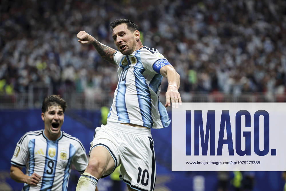 FOOTBALL : Argentina vs Egypt FIFA World Cup, WM, Weltmeisterschaft, Fussball 2026. Atlanta Stadium (Mercedes-Benz Stadium), Atlanta, Georgia, United States. 07 07 2026. Joie des joueurs de l equipe de apres le but de Lionel Messi 10 (Argentine)