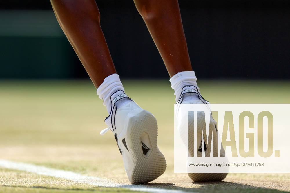 The New Balance Miu Miu tennis shoes of Coco Gauff during her semi final match Wimbledon Tennis Championships, Day 11, The All England Lawn Tennis and Croquet Club, London, UK - 09 Jul 2026London The All England Lawn Tennis and United Kingdom