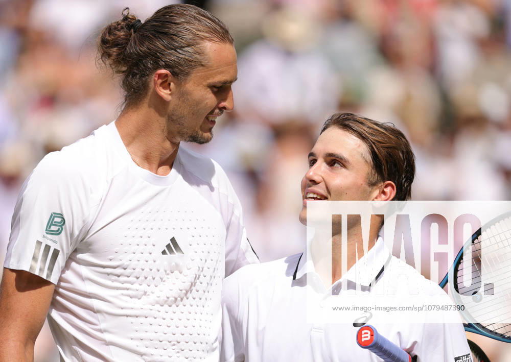 Alexander Zverev, GER, and Arthur Fery, GBR, after semifinal of 2026 All England Lawn Tennis Championships at Wimbledon, mens singles, London, 10 07 2026; -