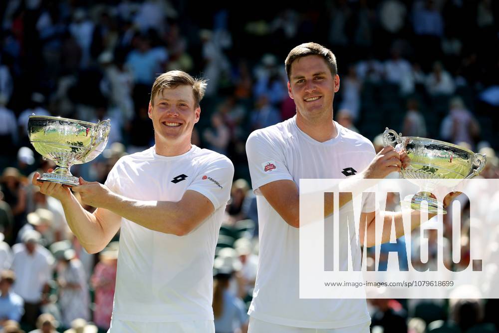 Harri Heliovaara and Henry Patten celebrate winning the Gentleman s Doubles final Wimbledon Tennis Championships, Day 13, The All England Lawn Tennis and Croquet Club, London, UK - 11 Jul 2026London The All England Lawn Tennis and United Kingdom