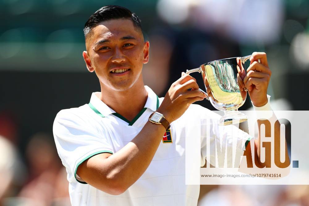 Tokito Oda celebrates victory in the Gentlemen s Wheelchair Singles Final Wimbledon Tennis Championships, Day 14, The All England Lawn Tennis and Croquet Club, London, UK - 12 Jul 2026London The All England Lawn Tennis and United Kingdom