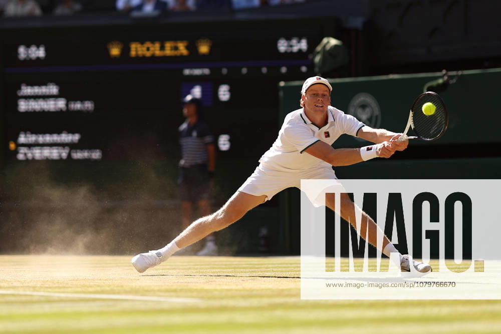 Jannik Sinner during the Men s Singles final Wimbledon Tennis Championships, Day 14, The All England Lawn Tennis and Croquet Club, London, UK - 12 Jul 2026London The All England Lawn Tennis and United Kingdom