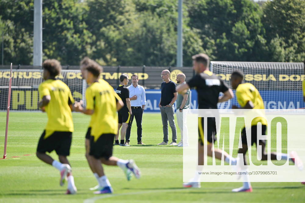Trainer Niko Kovac (Borussia Dortmund), Lars Ricken (Geschäftsführer Borussia Dortmund), Carsten Cramer (Geschäftsführer Borussia Dortmund), Ole Book (Sportdirektor Borussia Dortmund), v.li. 14.07.2026, Fussball 1. Bundesliga, Saison 2026 2027, Training Borussia Dortmund Dortmund Trainingsgelände Nordrhein Westfalen Deutschland