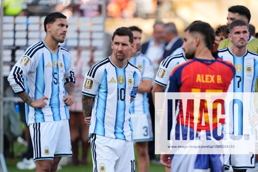 Lionel Messi of Argentina after the full time whistle Spain v Argentina, 2026 FIFA World Cup, WM, Weltmeisterschaft, Fussball Final, Football, New York New Jersey Stadium, East Rutherford, New Jersey, USA - 19 Jul 2026East Rutherford New York New Jersey Stadium New Jersey (NJ) United States of America