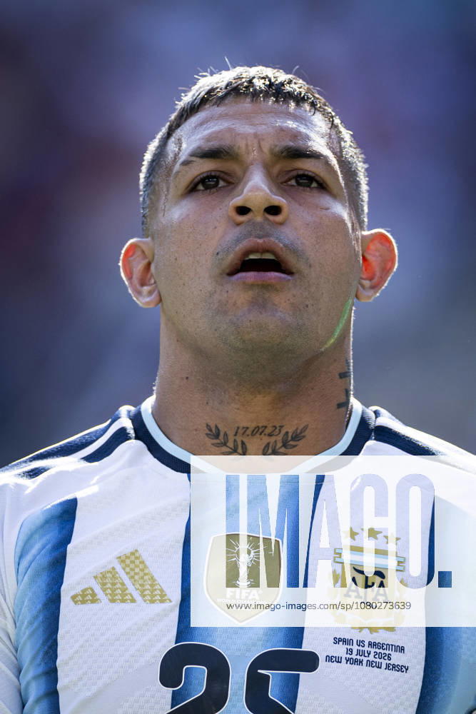 FOOTBALL : Argentine vs Espagne Finale de la Coupe du Monde FIFA 2026. New York New Jersey Stadium, East Rutherford, New Jersey, Etats-Unis. 19 07 2026. Facundo Medina 25 (Argentine)