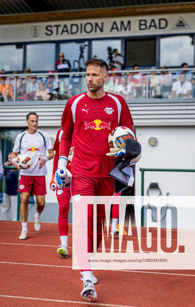 Leipzigs Torwart Torhueter Peter Gulacsi. Testspiel RB Leipzig - VSG Altglienicke. 18. Juli 2026: Markranstaedt, Stadion am Bad. Testspiel RB Leipzig - VSG Altglienicke