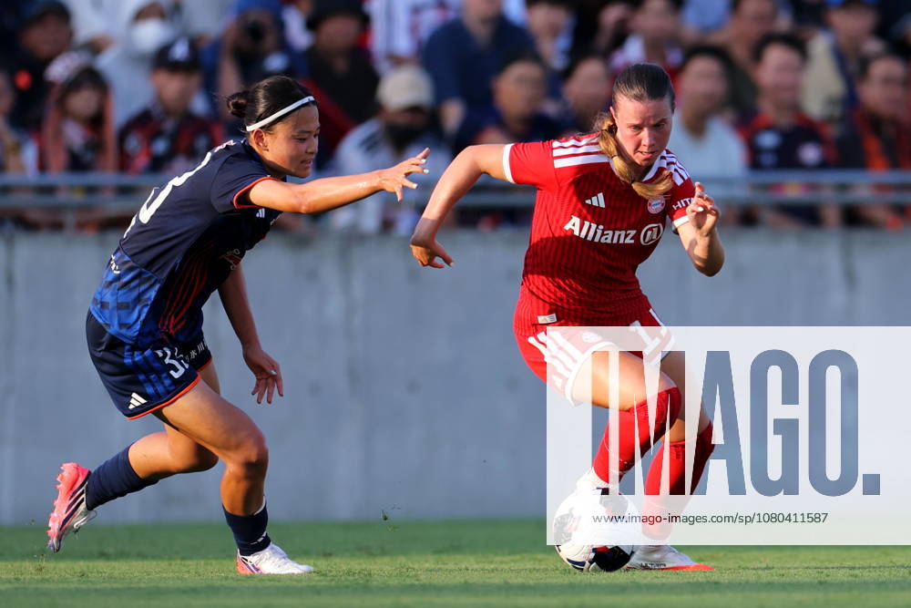 (L-R) Mone Sato (Ardija), Sarah Mattner-Trembleau (FC Bayern), JULY 25, 2026 - Football Soccer : Allianz Women s Tour 2026 match between RB Omiya Ardija and FC Bayern Munich at NACK5 Stadium in Saitama, Japan. aflo_339098521 NaokixNishimurax