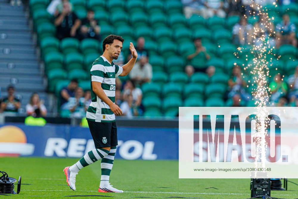 Pedro Goncalves of Sporting CP seen during Club Friendly Games between teams of Sporting CP and AS Monaco Estadio Jose Alvalade (Luis Loureiro Ball Raw Images PT) Lisboa Estadio Jose Alvalade Portugal