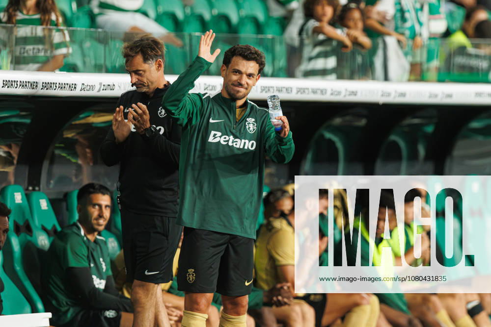 Pedro Goncalves of Sporting CP seen during Club Friendly Games between teams of Sporting CP and AS Monaco Estadio Jose Alvalade (Luis Loureiro Ball Raw Images PT) Lisboa Estadio Jose Alvalade Portugal