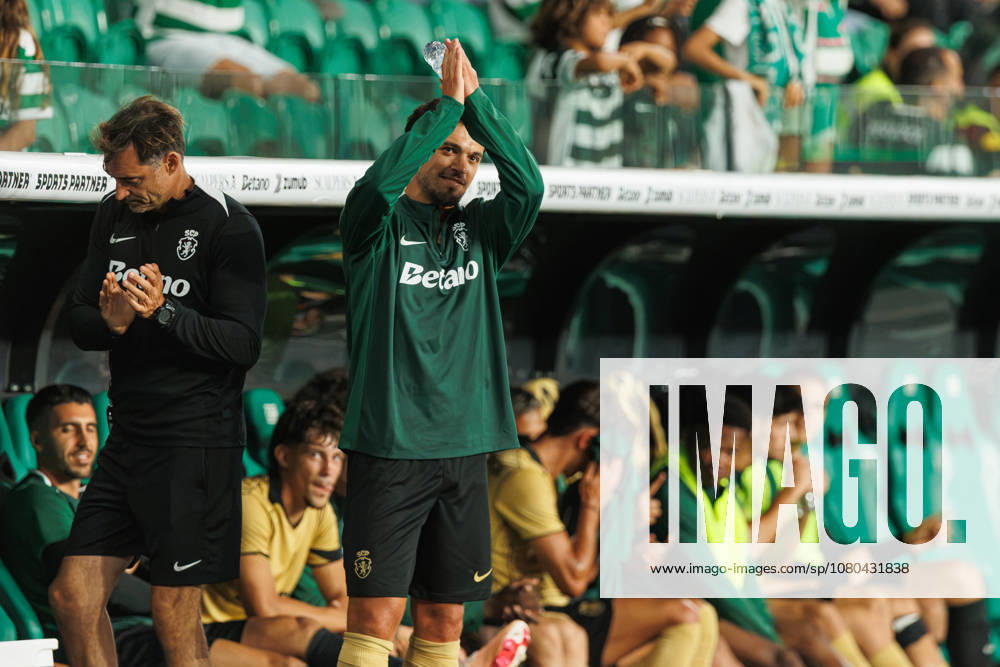 Pedro Goncalves of Sporting CP seen during Club Friendly Games between teams of Sporting CP and AS Monaco Estadio Jose Alvalade (Luis Loureiro Ball Raw Images PT) Lisboa Estadio Jose Alvalade Portugal