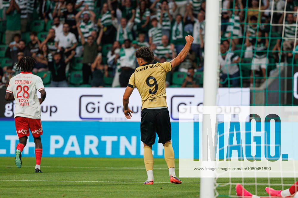 Rafael Nel seen celebrating after a goal during Club Friendly Games between teams of Sporting CP and AS Monaco Estadio Jose Alvalade (Luis Loureiro Ball Raw Images PT) Lisboa Estadio Jose Alvalade Portugal