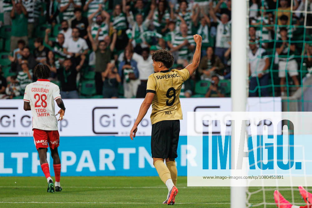 Rafael Nel seen celebrating after a goal during Club Friendly Games between teams of Sporting CP and AS Monaco Estadio Jose Alvalade (Luis Loureiro Ball Raw Images PT) Lisboa Estadio Jose Alvalade Portugal