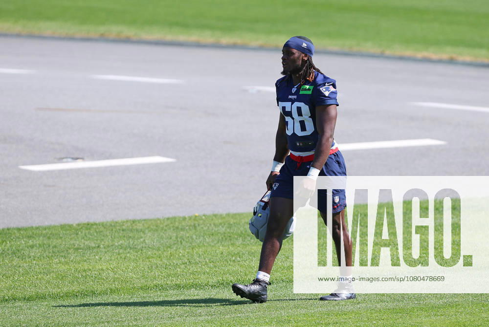 Foxborough, MA, USA; New England Patriots linebacker Xavier Holmes (58) walk to the practice field during Patriots training camp at Gillette Stadium. CSM NFL, American Football Herren, USA 2026: Patriots Training Camp JUL 26 - ZUMAc04_ 20260726_zma_c04_144
