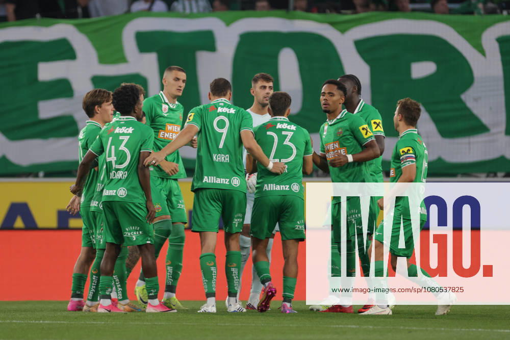SOCCER - UEFA ECL, Rapid vs Coloma VIENNA,AUSTRIA,29.JUL.26 - SOCCER - UEFA Conference League, qualification, SK Rapid Wien vs FC Santa Coloma. Image shows the team of Rapid. GEPAxpictures Bitzan