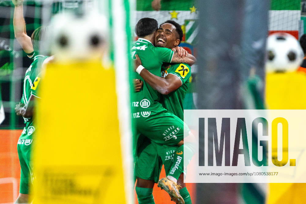 SOCCER - UEFA ECL, Rapid vs Coloma VIENNA,AUSTRIA,29.JUL.26 - SOCCER - UEFA Conference League, qualification, SK Rapid Wien vs FC Santa Coloma. Image shows the rejociing of Petter Nosa Dahl (Rapid). GEPAxpictures xPhilippxBrem