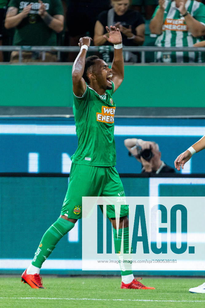 SOCCER - UEFA ECL, Rapid vs Coloma VIENNA,AUSTRIA,29.JUL.26 - SOCCER - UEFA Conference League, qualification, SK Rapid Wien vs FC Santa Coloma. Image shows the rejociing of Petter Nosa Dahl (Rapid). GEPAxpictures xPhilippxBrem