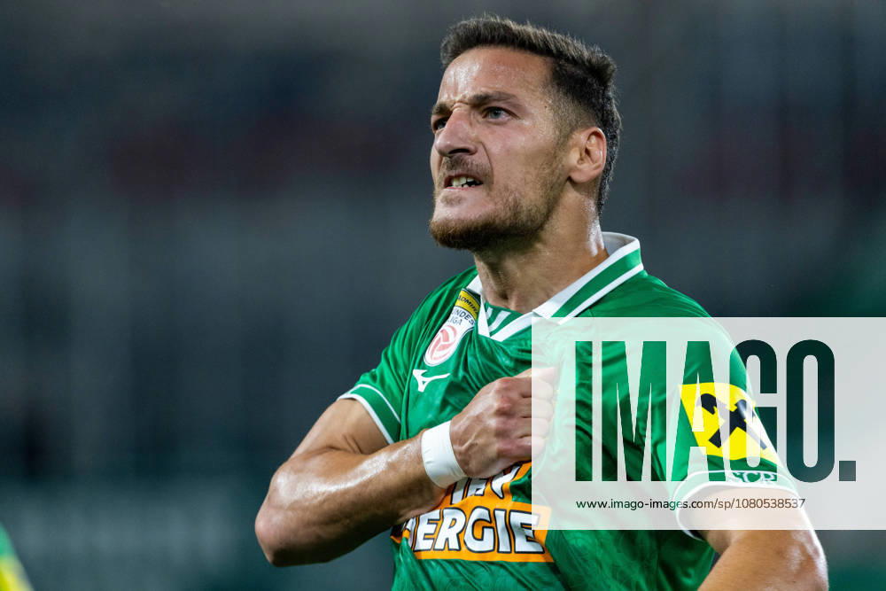 SOCCER - UEFA ECL, Rapid vs Coloma VIENNA,AUSTRIA,29.JUL.26 - SOCCER - UEFA Conference League, qualification, SK Rapid Wien vs FC Santa Coloma. Image shows the rejoicing of Ercan Kara (Rapid). GEPAxpictures xPhilippxBrem