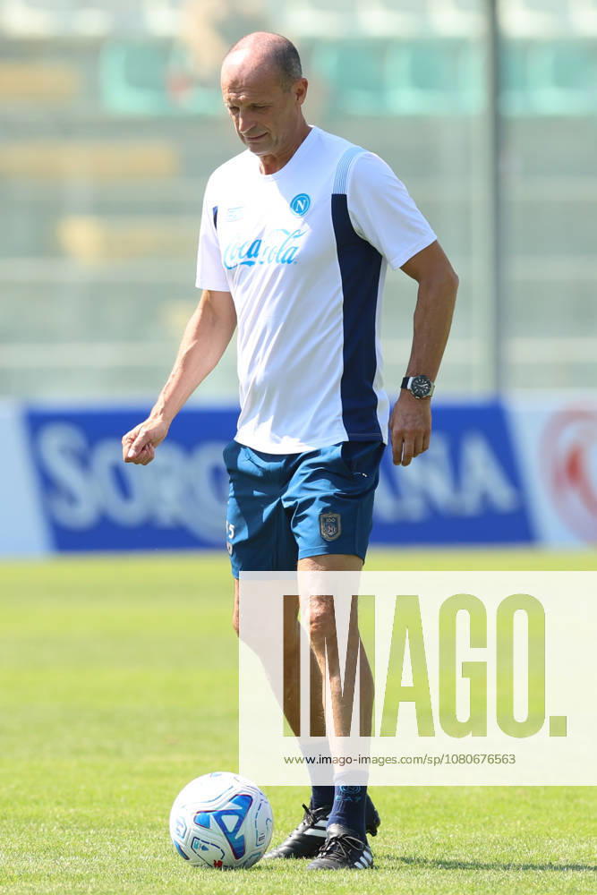 SSC Napoli Training Session Massimiliano Allegri, coach of Napoli, during a training session on Day of the preseason camp of SSC Napoli at Stadio Patini in Castel di Sangro, Italy, on August 3, 2025. Castel di Sangro Abruzzo Italy