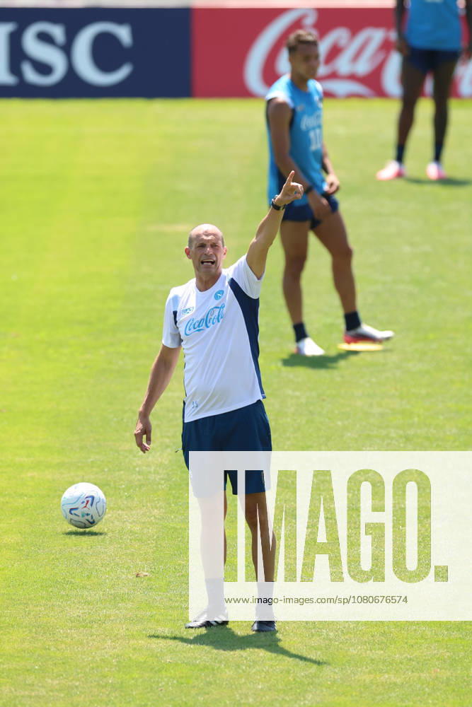 SSC Napoli Training Session Massimiliano Allegri, coach of Napoli, during a training session on Day of the preseason camp of SSC Napoli at Stadio Patini in Castel di Sangro, Italy, on August 3, 2025. Castel di Sangro Abruzzo Italy