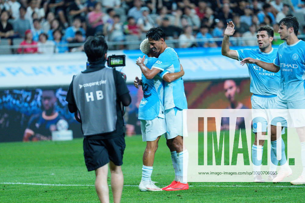 2026 2026 Coupang Play Series football match ( Team K League vs Manchester City FC - 2026 08 05 ) SEOUL, SOUTH KOREA, AUGUST 05: Vitor Reis of Manchester City celebrates his goal during the 2026 Coupang Play Series football match match between Team K League and Manchester City FC at the Seoul World Cup Stadium in Seoul, South Korea, on August 05, 2026. Seoul Seoul World Cup Stadium South Korea 8283_287507