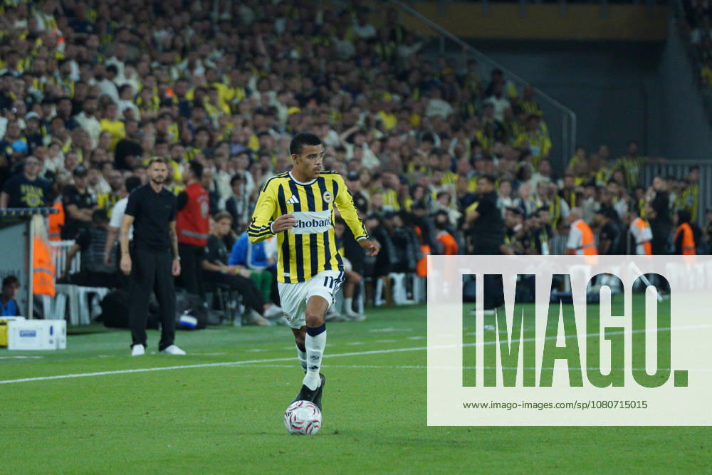 Mason Greenwood (C) of Fenerbahce in action during the UEFA Champions League third qualifying round match between Fenerbahce and Sturm Graz at the Chobani Stadium, Fenerbahce Sukru Saracoglu Sports Complex in Istanbul, Turkey, on August 5, 2026. UEFA Champions League Third Qualifying Round: Fenerbahce Vs Sturm Graz - ZUMAu194 20260805_zip_u194_007