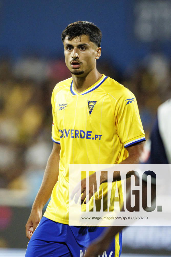 Andre Lacximicant seen during Liga Portugal game between teams of GD Estoril Praia and Famalicao FC at Estadio Antonio Coimbra da Mota (Maciej Rogowski Ball Raw Images PT) Estoril Estadio Antonio Coimbra da Mota Portugal