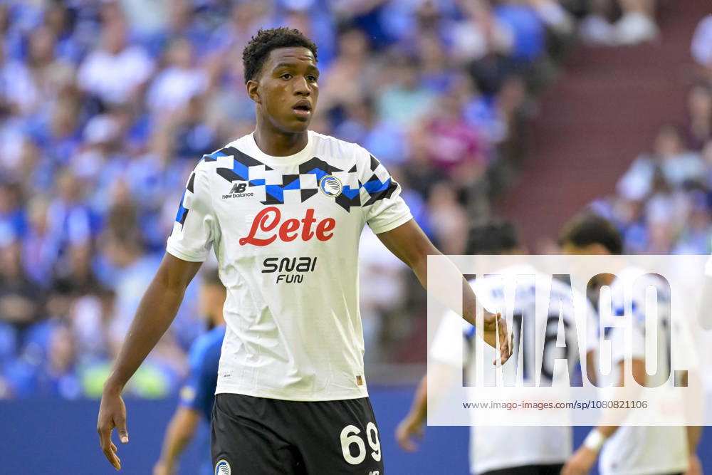 Honest Ahanor (Atalanta Bergamo) looks on during the during the pre-season friendly match between FC Schalke 04 and Atalanta BC at Veltins-Arena on August 8, 2026 in Gelsenkirchen, Germany. (Photo by Max Maiwald DeFodi Images) -