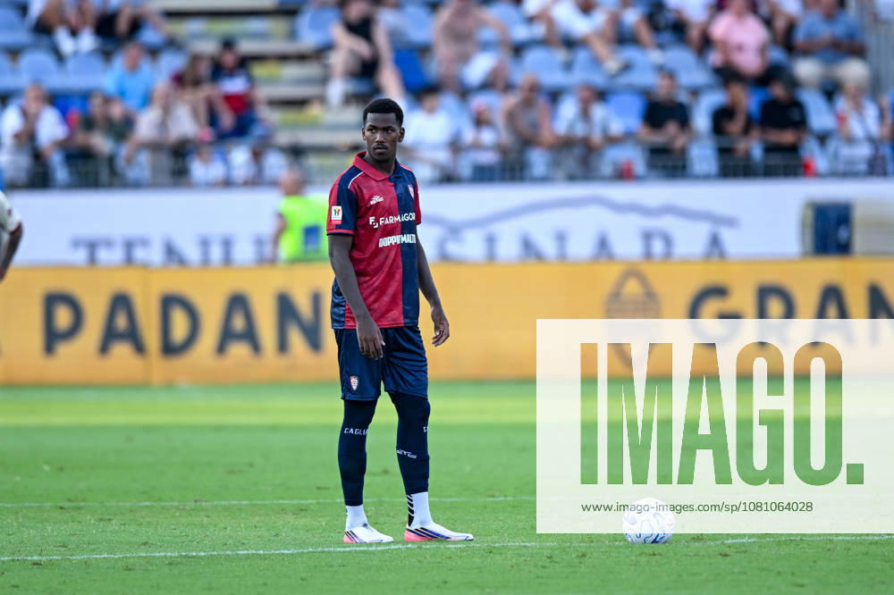 Cagliari s Yael Fritz Junior Trepy in action during the Coppa Italia Frecciarossa soccer match between Cagliari Calcio and Arezzo at the Unipol Domus in Cagliari, Sardinia - Friday 14th august 2026. - Soccer