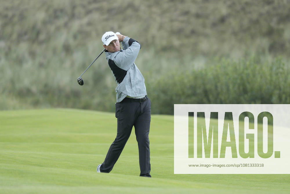 BALMEDIE, SCOTLAND - AUG 18: Jovan Rebula (RSA) plays from the eighteenth fairway during Practice at the 2026 Next Championship at the Trump International Golf Links, Balmedie on August 18, 2026 in Aberdeenshire, Scotland The 2026 Nexo Championship