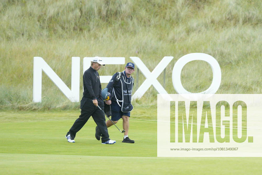 BALMEDIE, SCOTLAND - AUG 19: Martin Couvra (FRA) walks down the eighteenth fairway during the Pro-Am at the 2026 Nexo Championship at the Trump International Golf Links, Balmedie on August 19, 2026 in Aberdeenshire, Scotland The 2026 Nexo Championship