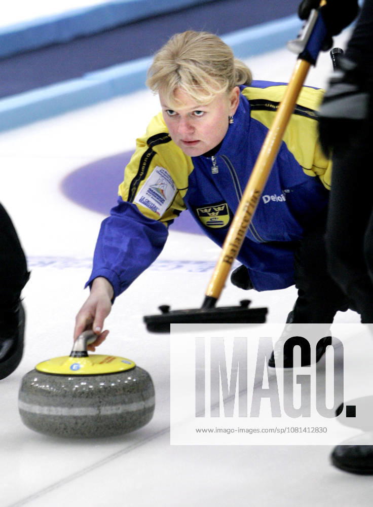 Curling, EM, Dam: Anette Norberg , Sverige. Garmisch-Partenkirchen Tyskland