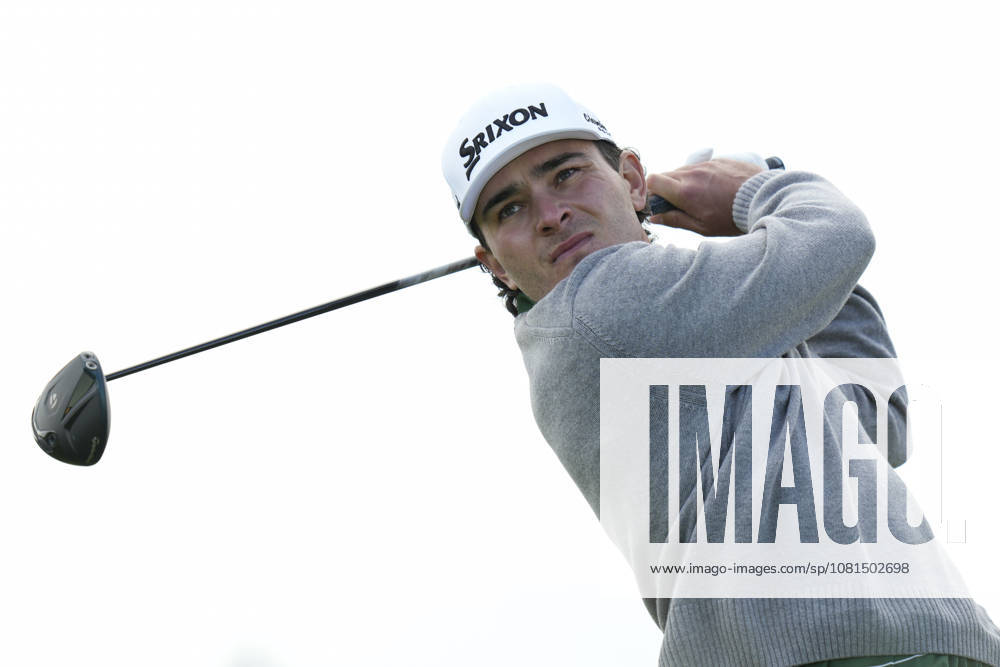 BALMEDIE, SCOTLAND - AUG 21: Maximilian Steinlechner (AUT) plays from the eighth tee during Round 2 at the 2026 Nexo Championship at the Trump International Golf Links, Balmedie on August 21, 2026 in Aberdeenshire, Scotland The 2026 Nexo Championship