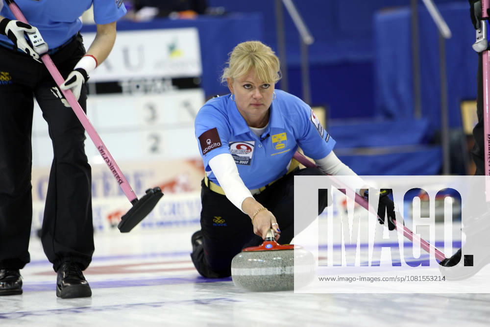 Curling, EM, dam: Anette Norberg, Sverige Fuessen Tyskland