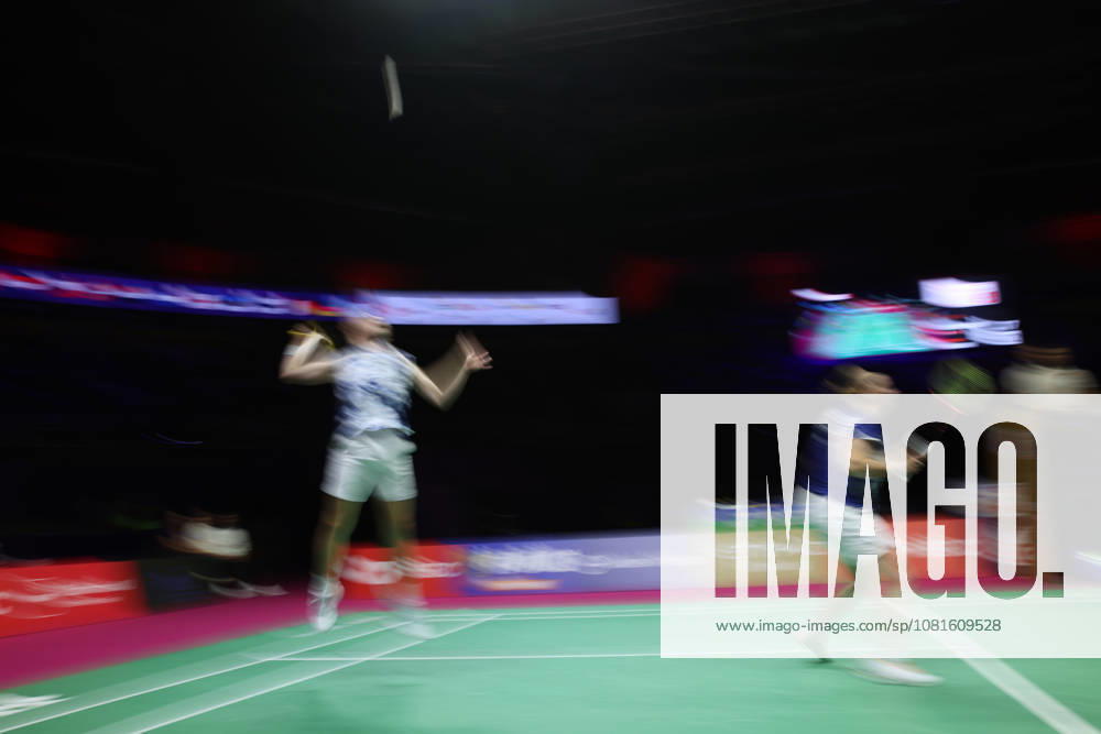 Thom Gicquel of France and Delphine Delrue of France in action during the BWF World Championships 2026 at Indira Gandhi Indoor Stadium, in New Delhi on August 22, 2026. New Delhi India