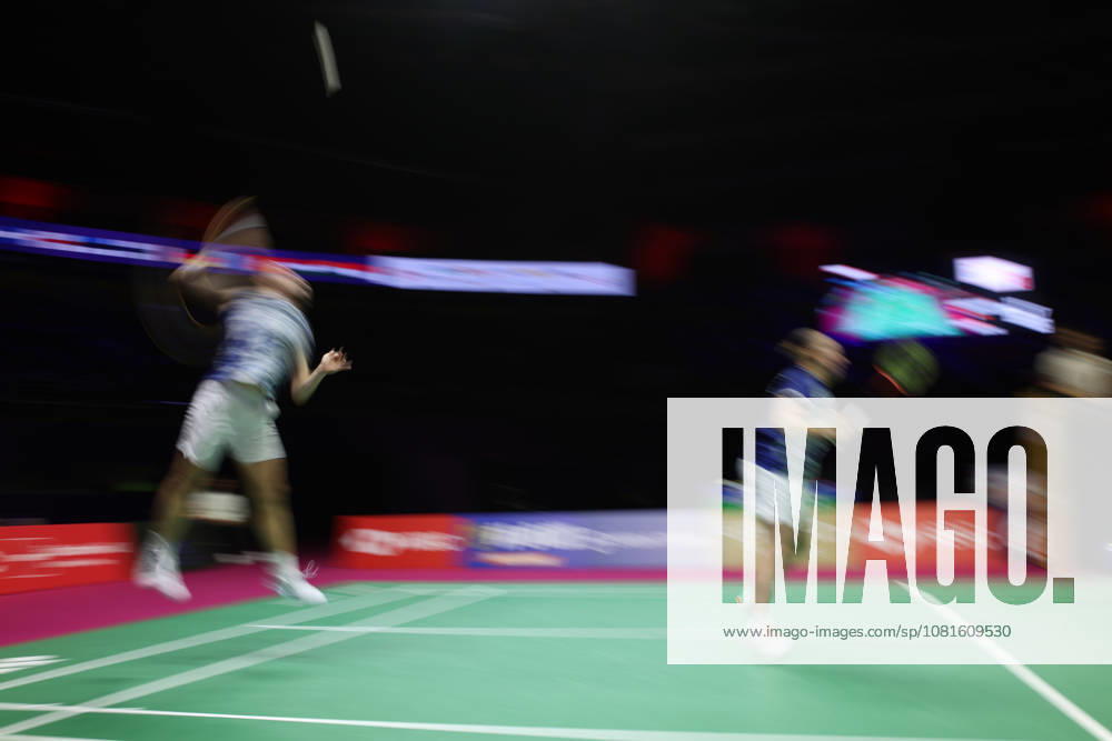 Thom Gicquel of France and Delphine Delrue of France in action during the BWF World Championships 2026 at Indira Gandhi Indoor Stadium, in New Delhi on August 22, 2026. New Delhi India