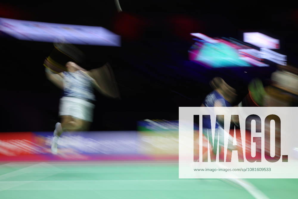 Thom Gicquel of France and Delphine Delrue of France in action during the BWF World Championships 2026 at Indira Gandhi Indoor Stadium, in New Delhi on August 22, 2026. New Delhi India