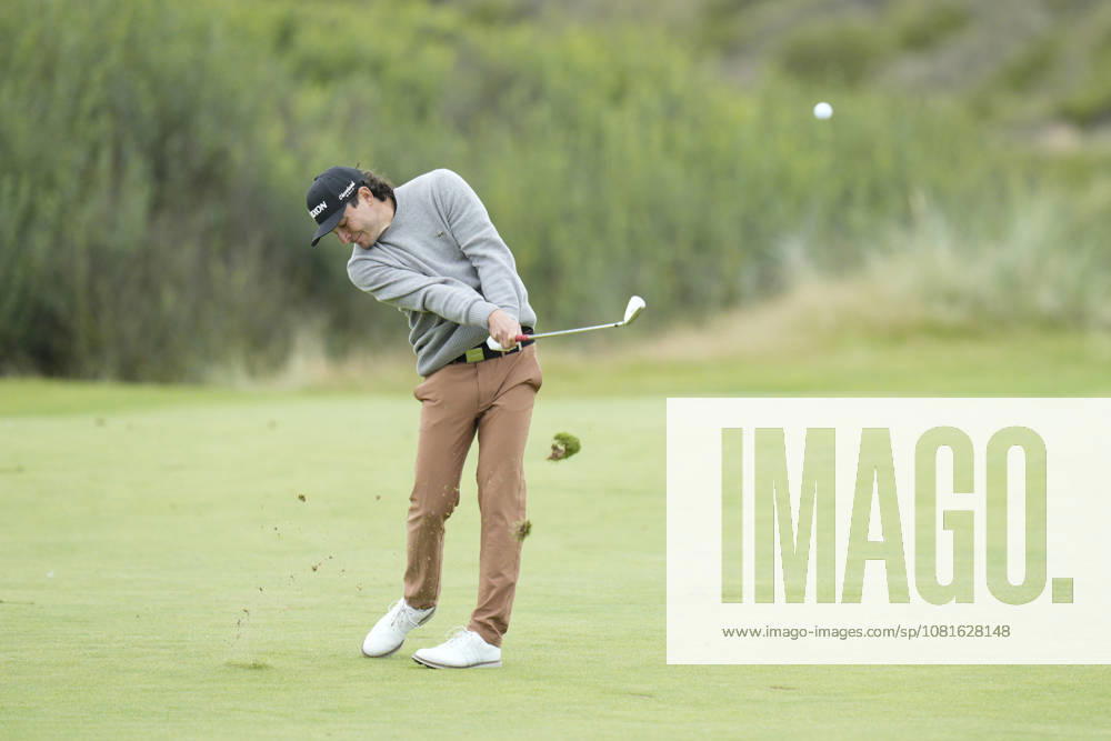 BALMEDIE, SCOTLAND - AUG 22: Maximilian Steinlechner (AUT) plays from the second fairway during Round 3 at the 2026 Nexo Championship at the Trump International Golf Links, Balmedie on August 22, 2026 in Aberdeenshire, Scotland The 2026 Nexo Championship
