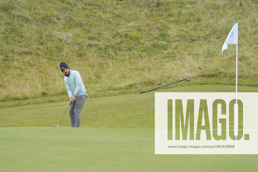 BALMEDIE, SCOTLAND - AUG 22: Lukas Nemecz (AUT) putts on the ninth green during Round 3 at the 2026 Nexo Championship at the Trump International Golf Links, Balmedie on August 22, 2026 in Aberdeenshire, Scotland The 2026 Nexo Championship