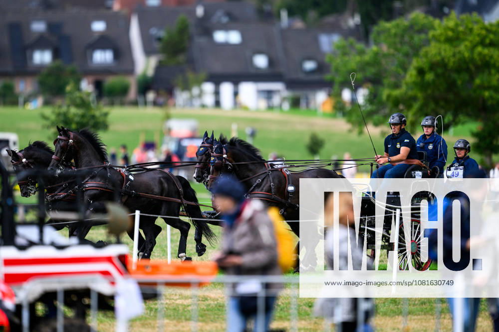 Fredrik Persson of Sweden with horses Fasco, Hertog Jan, Judson and Kermit compete in the Four-in-Hand Marathon during day 12 of the 2026 FEI World Championships on August 22, 2026 in Aachen. Photo: Emma Wallskog BILDBYRAN kod EW EW0697 ridsport equestrian rid-vm 2026 2026 fei world championships bbeng ridsport-vm fyrspann drivning körning