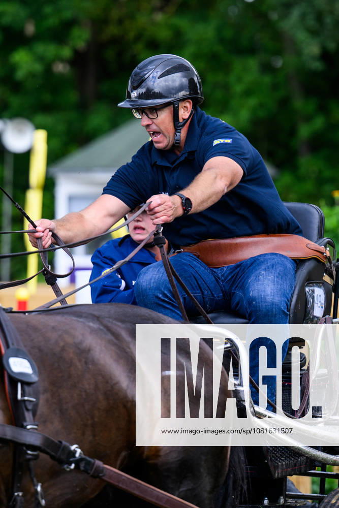 Fredrik Persson of Sweden with horses Fasco, Hertog Jan, Judson and Kermit compete in the Four-in-Hand Marathon during day 12 of the 2026 FEI World Championships on August 22, 2026 in Aachen. Photo: Emma Wallskog BILDBYRAN kod EW EW0697 ridsport equestrian rid-vm 2026 2026 fei world championships bbeng ridsport-vm fyrspann drivning körning