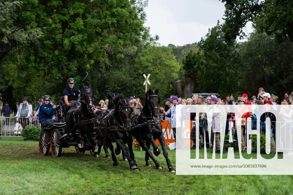Fredrik Persson of Sweden with horses Fasco, Kaptain, Judson and Kermit compete in the Four-in-Hand Marathon during day 12 of the 2026 FEI World Championships on August 22, 2026 in Aachen. Photo: Emma Wallskog BILDBYRAN kod EW EW0697 ridsport equestrian rid-vm 2026 2026 fei world championships bbeng ridsport-vm fyrspann drivning körning