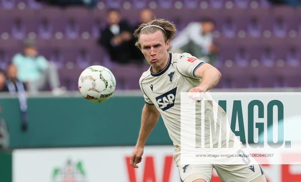 Erz.Aue - Hoffenheim DFB-Pokal Aue, 22.08.2026, Erzgebirgsstadion, Fußball, DFB Pokal, 1.Hauptrunde , FC Erzgebirge Aue vs. TSG 1899 Hoffenheim , Im Bild: Patrick Wimmer ( 8, Hoffenheim) , Nur für journalistische Zwecke. Only for editorial use! , DFB regulations prohibit any use of photographs as image sequences and or quasi-video. ,